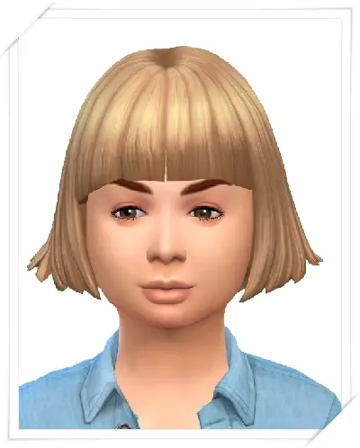 Birksches sims blog: Girls Symmetric Bob Hair for Sims 4
