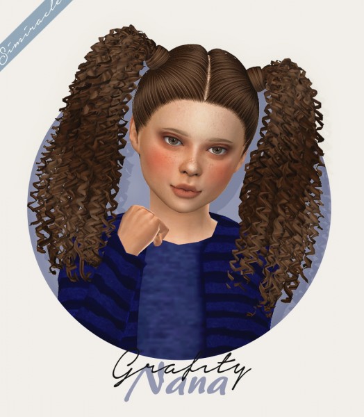 The Sims Resource: Nana hair retextured for Sims 4