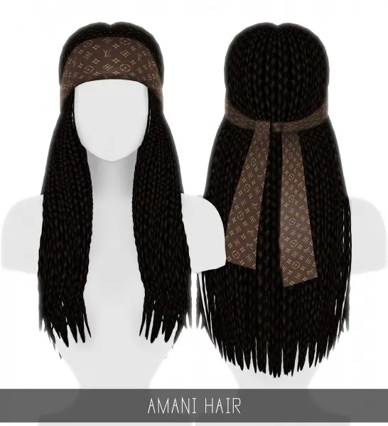 Simpliciaty: Amani Hair for Sims 4