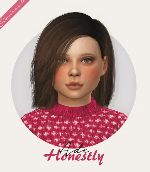 Simiracle: Ade Darma`s Honestly hair retextured for Sims 4
