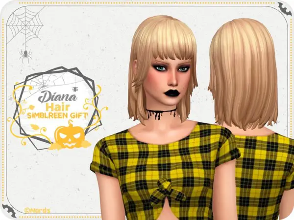 The Sims Resource: Diana Hair by Nords for Sims 4