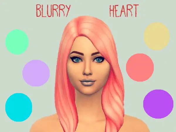 The Sims Resource: Pastel hair recolored by BlurryHeart for Sims 4