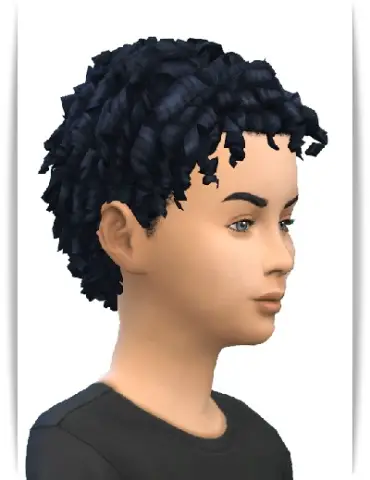 Birksches sims blog: Shorty Curls Hair   Kids Toddler version for Sims 4