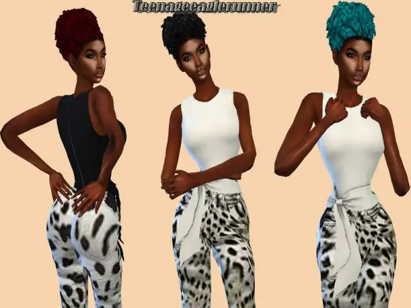 The Sims Resource: Carli Hair Recolored by Teenageeaglerunner for Sims 4