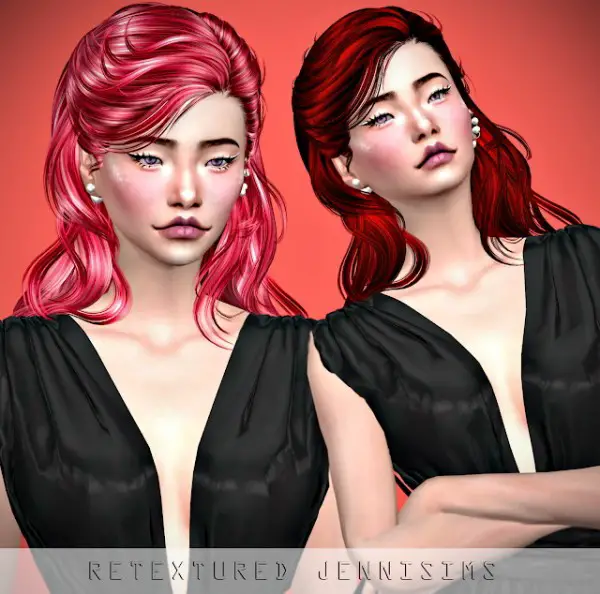Jenni Sims: Newsea`s Sunset Glow Hair retextured for Sims 4