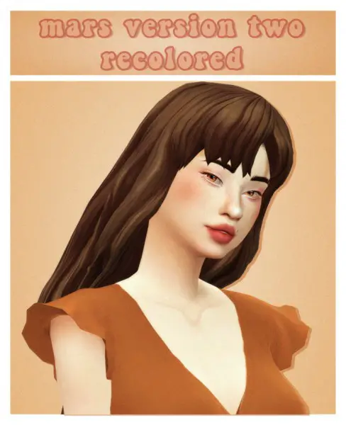 Cowplant Pizza: Mars Hair recolored for Sims 4