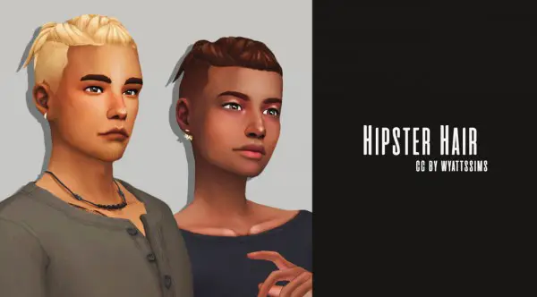Wyatts Sims: Hipster Hair for Sims 4