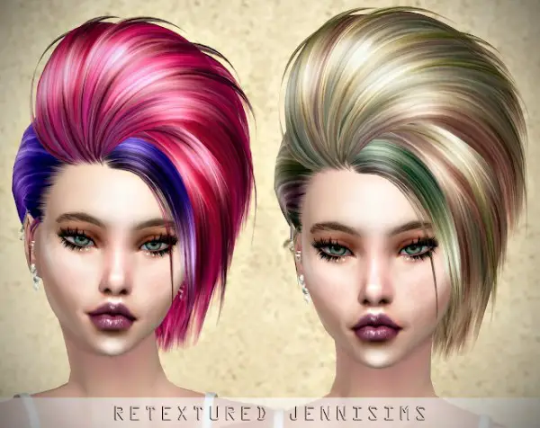 Jenni Sims: B flysims 201 Hair retextured for Sims 4
