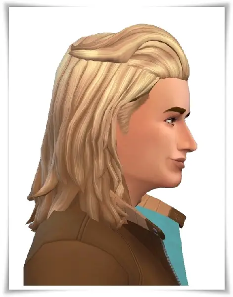Birksches sims blog: MB Long Hair male for Sims 4