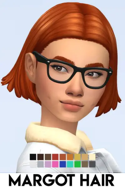 IMVikai: Margot Hair for Sims 4
