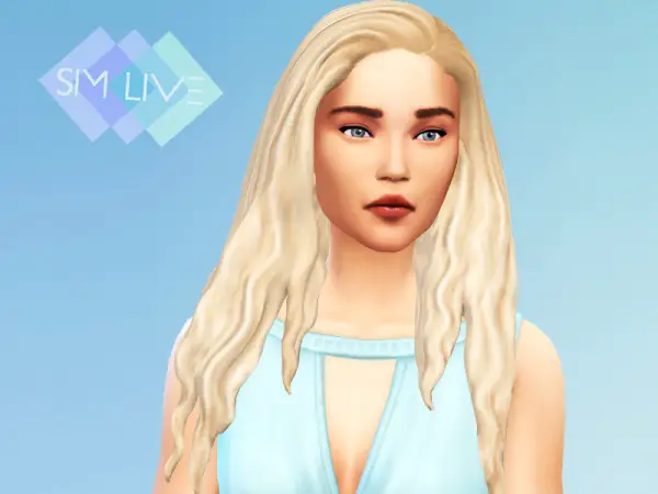 The Sims Resource: Long Wavy Hair by KikiSimLive for Sims 4