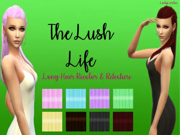 The Sims Resource: The Lush Life Hair Recolored by LadyLorelai for Sims 4