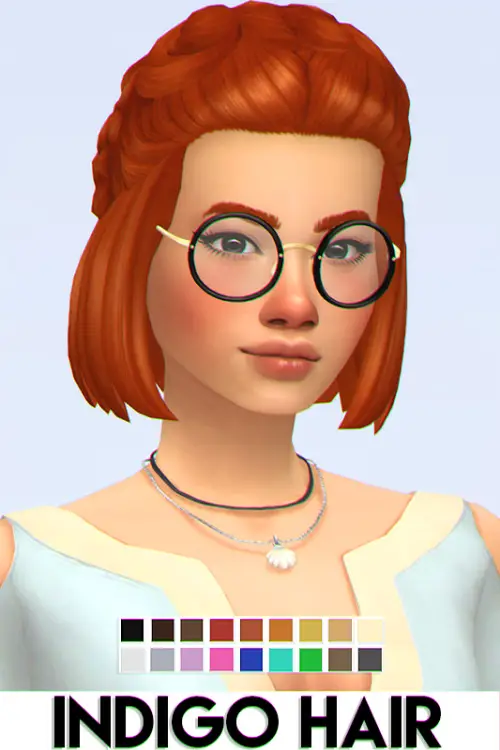IMVikai: Indigo hair - Sims 4 Hairs