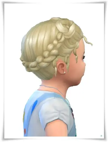 Birksches sims blog: Sybille Braids Hair for Sims 4