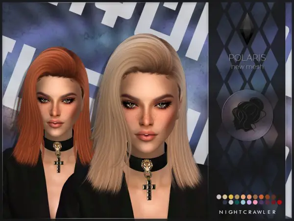 The Sims Resource: Polaris Hair by Nightcrawler Sims for Sims 4