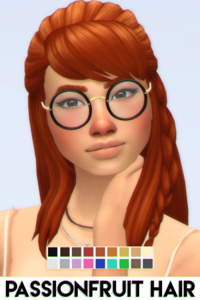 IMVikai: Passion Fruit Hair for Sims 4