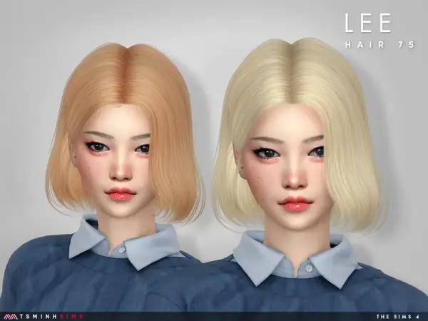 The Sims Resource: Lee Hair 75 by TsminhSims for Sims 4