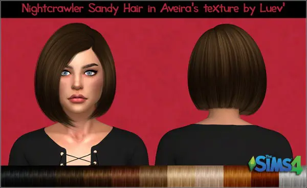 Mertiuza: Nightcrawler`s Sandy Hair Retextured for Sims 4