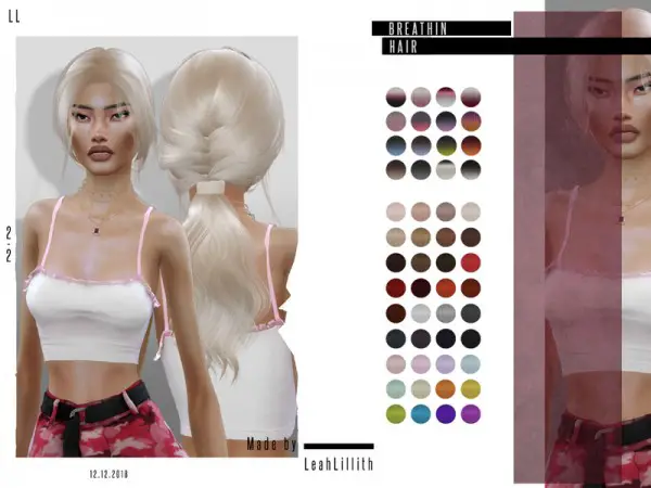 The Sims Resource: Breathin Hair by LeahLillith for Sims 4