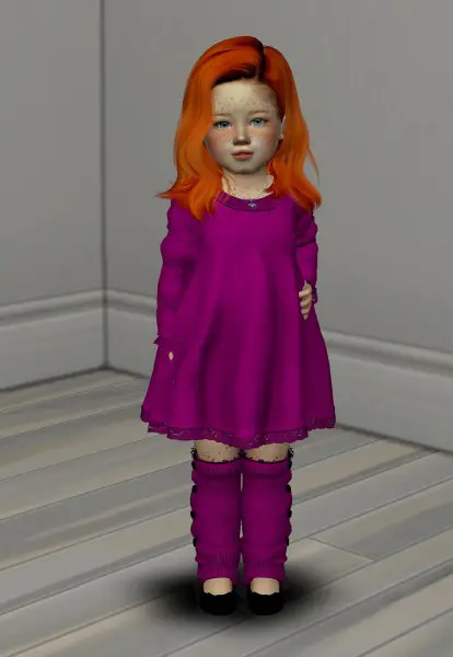 Coupure Electrique: WINGS OE1221 hair retextured  kids and toddlers version for Sims 4