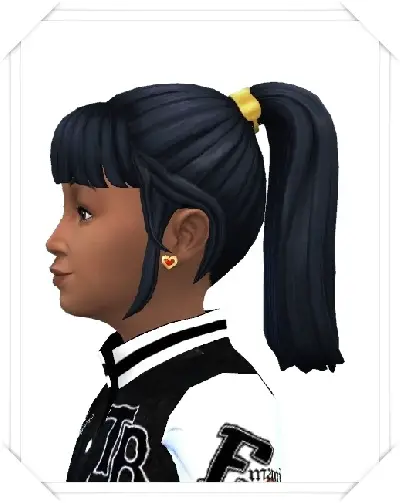 Birksches sims blog: Girly’s Color Band Ponytail hair for Sims 4