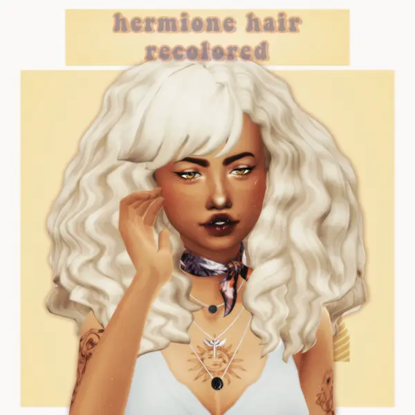 Cowplant Pizza: Adorable hermione hair for Sims 4