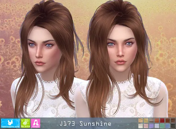 NewSea: J173 Sunshine Hair for Sims 4