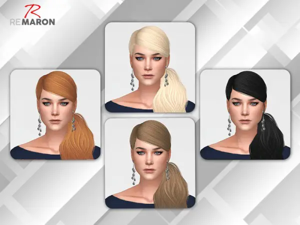 The Sims Resource: No Tears Left Hair Retextured by Remaron for Sims 4
