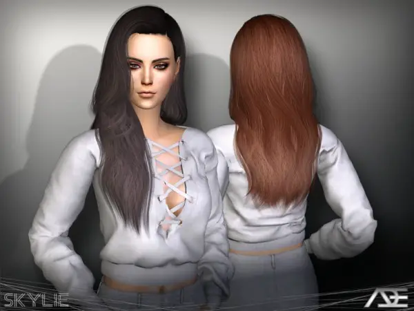 The Sims Resource: Skylie hair set by Ade darma for Sims 4