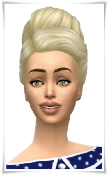 Birksches sims blog: Come on Bun no Curl hair for Sims 4