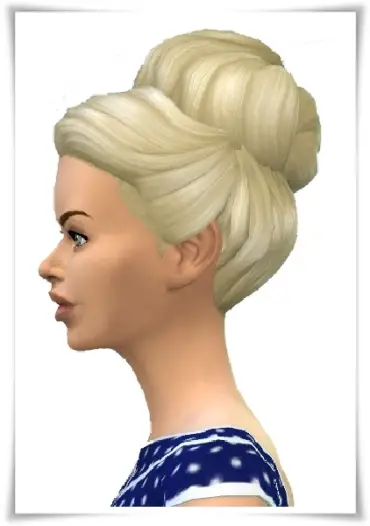Birksches sims blog: Come on Bun no Curl hair for Sims 4