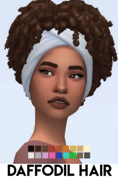 IMVikai: Daffodil Hair for Sims 4