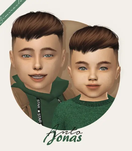 Simiracle: Anto`s Jonas Hair retextured for Sims 4