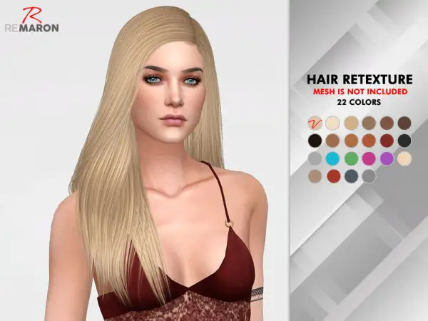 The Sims Resource: Regina HairRetextured by remaron for Sims 4