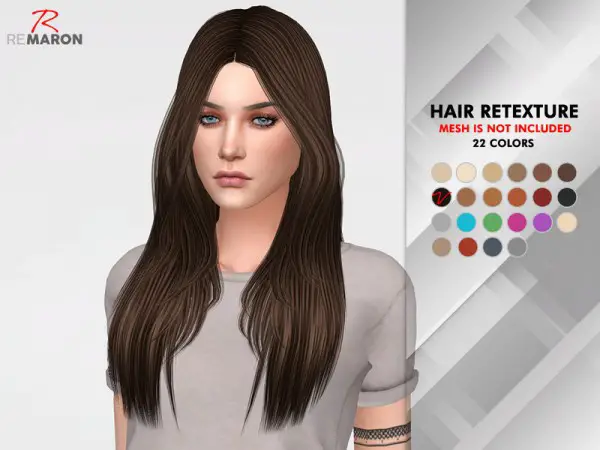 The Sims Resource: LeahLillith`s Emily Hair Retextured by remaron for Sims 4