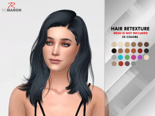The Sims Resource: WINGS OE1221 hair retextured by remaron for Sims 4