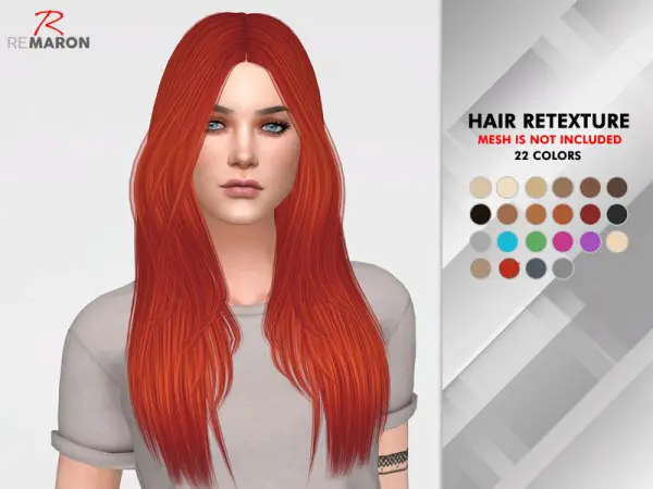The Sims Resource: LeahLillith`s Emily Hair Retextured by remaron for Sims 4