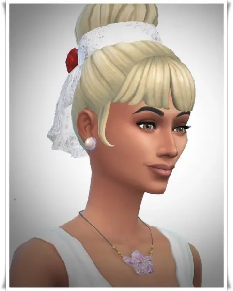 Birksches sims blog: Lacey Wedding Bun for Sims 4
