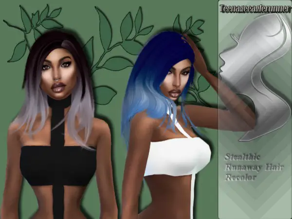 The Sims Resource: Runaway Hair Recolored by Teenageeaglerunner for Sims 4