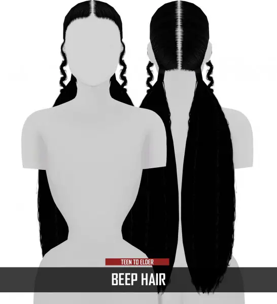 Coupure Electrique: Beep Hair for Sims 4