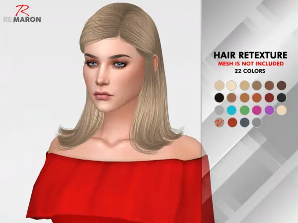 The Sims Resource: Jenna Hair Retextured by Remaron for Sims 4