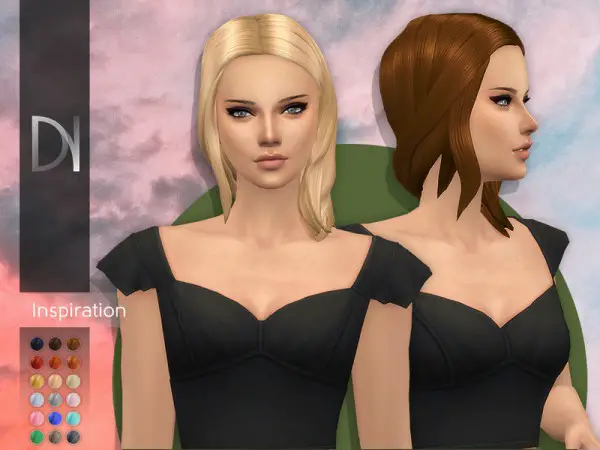 The Sims Resource: Inspiration HQ Hair by DarkNighTt for Sims 4
