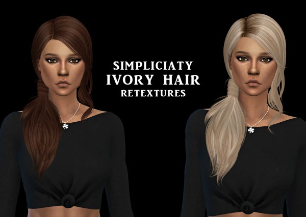 Leo 4 Sims: Ivory Hair Recolored for Sims 4