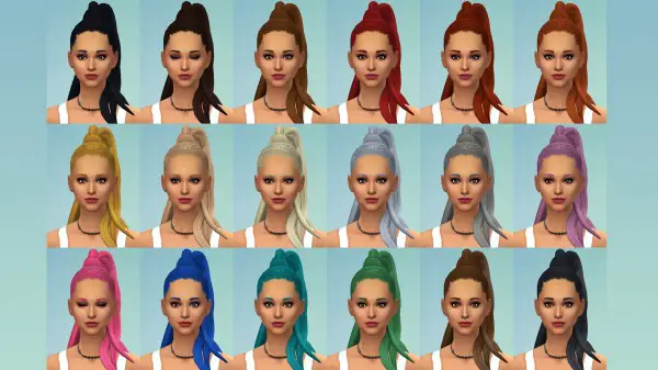 Mod The Sims: Grande   Maxis Match Hair by littledica for Sims 4
