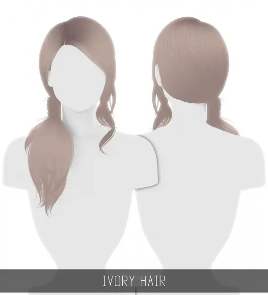 Simpliciaty: Ivory Hair for Sims 4