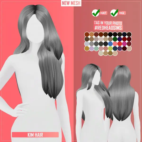 Coupure Electrique: Kim Hair for Sims 4