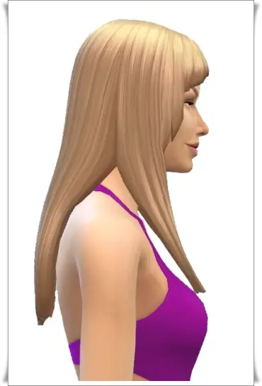 Birksches sims blog: Straight Hair Round Bangs Hair for Sims 4