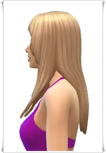 Birksches sims blog: Straight Hair Round Bangs Hair for Sims 4