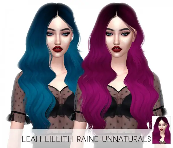 The Sims Resource: LeahLillith`s Raine Unnaturals hair retextured for Sims 4