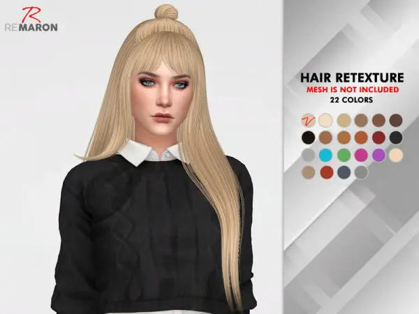 The Sims Resource: Cranberry Hair Retextured by remaron for Sims 4